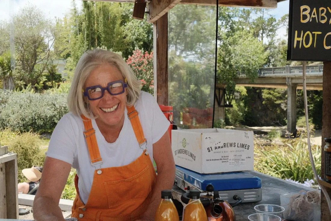 Cath Lewis at the Turbo Tonics market stall
