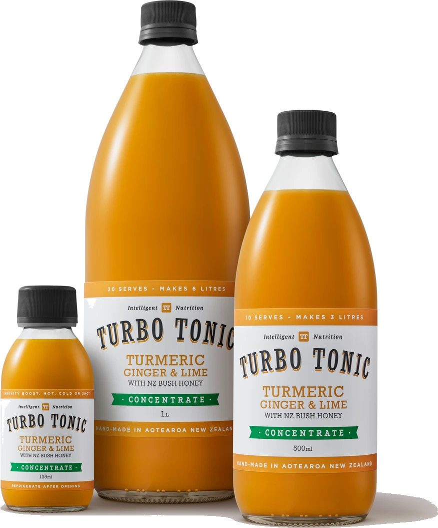 Turbo Tonic concentrate in 125 ml, 500 ml and 1 litre bottles